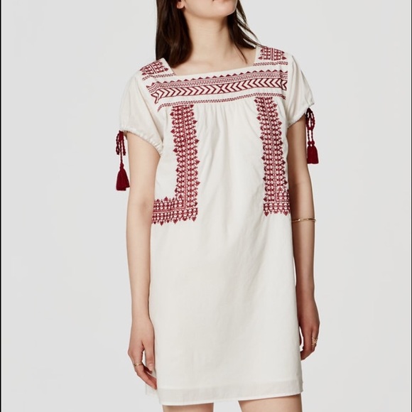 LOFT Dresses & Skirts - NEW! Loft Sangria Peasant Dress