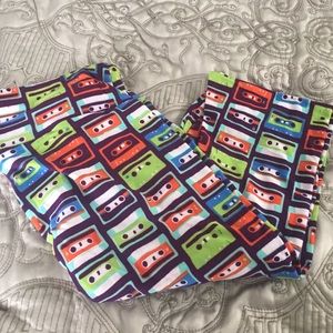 Lularoe OS leggings cassette tapes