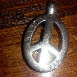 Lagos peace sign pendant