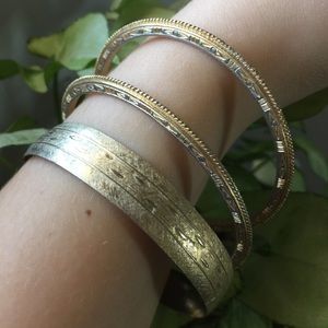 Vintage gold bangles