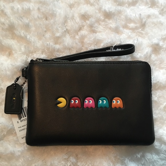 coach pac man wristlet