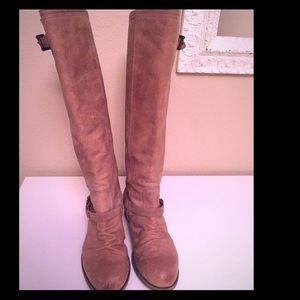 Steve Madden Riding Boots with Red Zipper