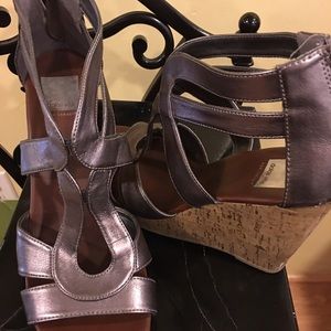Size 9 dolce vita wedges pewter