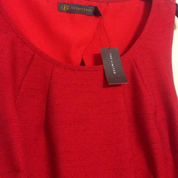 NWT The Limited CBR cutout back dress in red Sz 8 - Picture 3 of 4