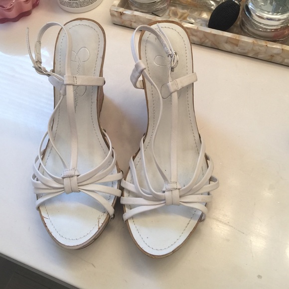 Jessica Simpsons White Sandals
