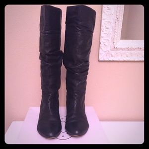 Steve Madden Candence Boots in Black Leather
