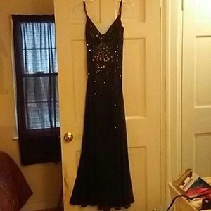 Black sequined gown
