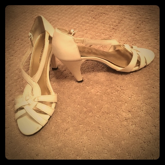 White Strappy 3" Heels