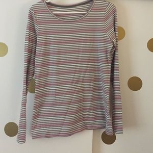 Pink and grey long sleeve tee