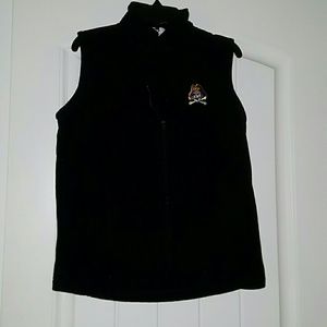 ECU new black zip up fleece pirates vest