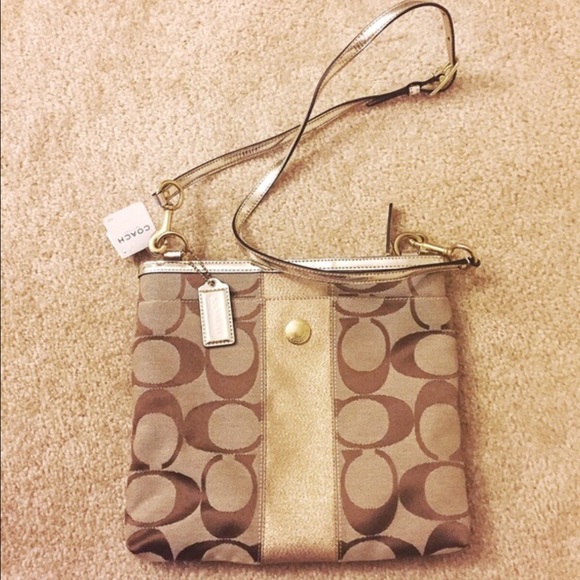 gold Coach crossbody!