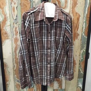 Burberry Plaid Dress Shirt