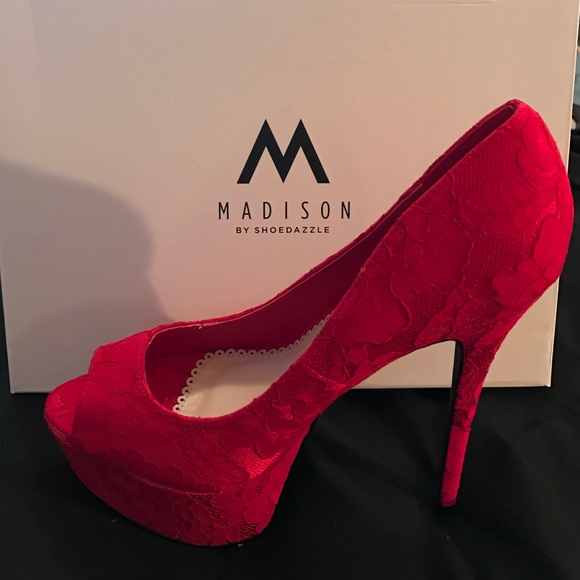 Red Platform Stilettos, brand new , never wore