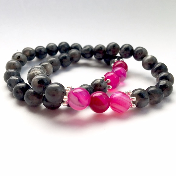 HANDMADE 8mm STONE BRACELETS - Picture 1 of 3