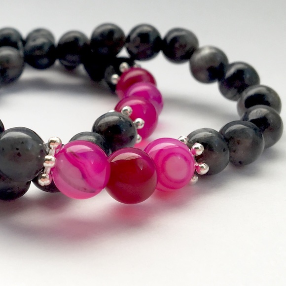 HANDMADE 8mm STONE BRACELETS - Picture 2 of 3