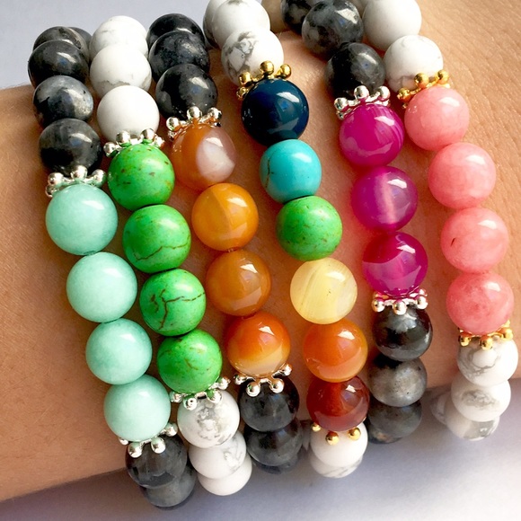 HANDMADE 8mm STONE BRACELETS - Picture 3 of 3