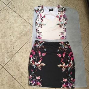 Nasty Gal Crop Top and Skirt