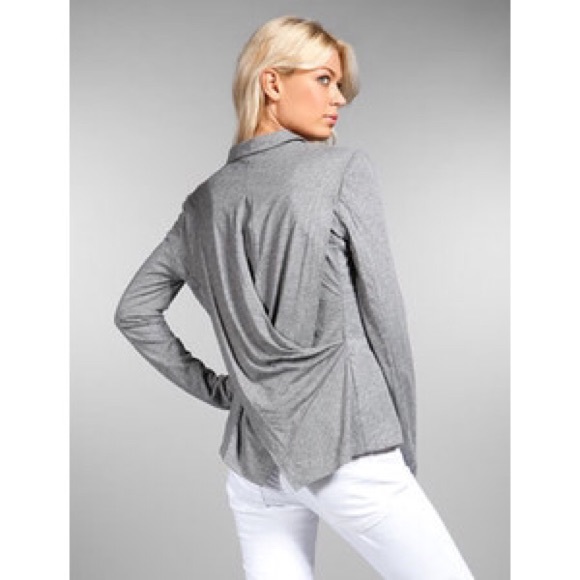 BCBG Max Azria drape back blazer in grey