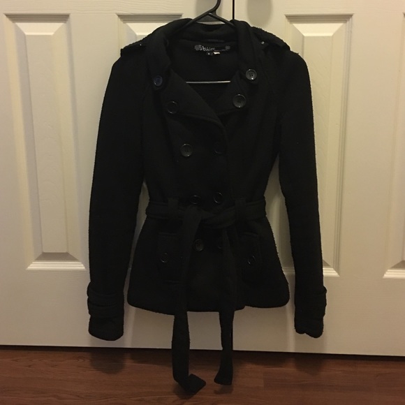 Small black peacoat