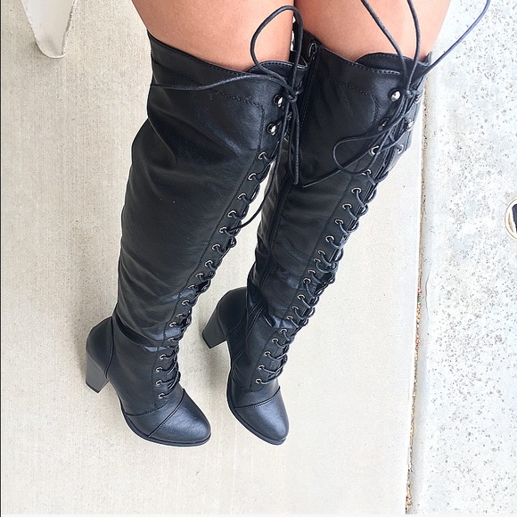 •SALE• Black over the knee boots - Picture 2 of 3