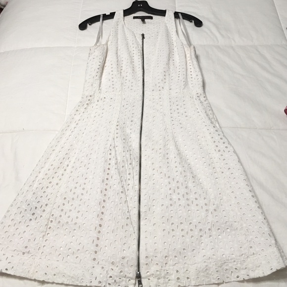 BCBG Max Azria eyelet zipper dress