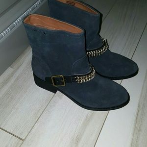 Loft blue suede booties