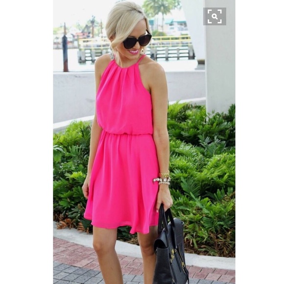 Cobalt Blue Halter Dress