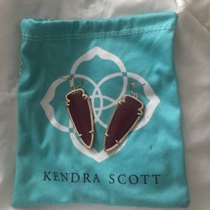 Kendra Scott Maroon Earings