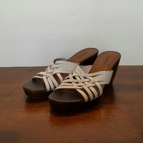 Dexter white wedge sandal