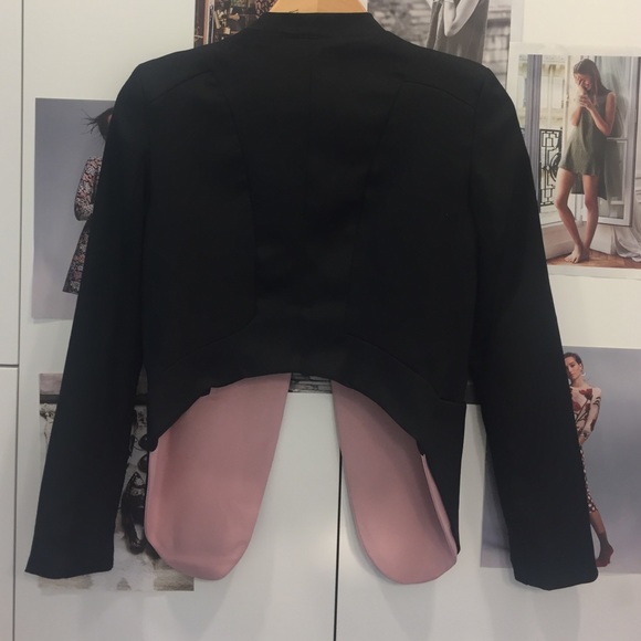 Maude jacket hi-low pink lining detail S - Picture 4 of 4