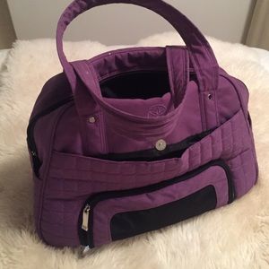 Gaiam gym bag with yoga mat pocket