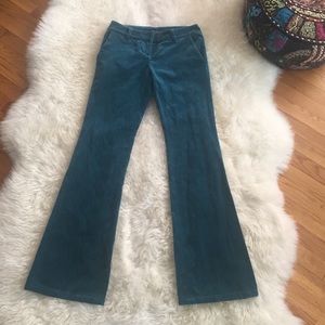 Retro Velvet Green Bellbottoms