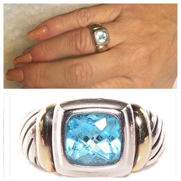 David yurman blue topaz noblesse ring size 4 or 5