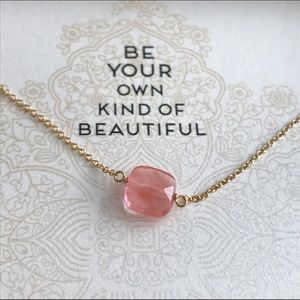 Dogered pink necklace