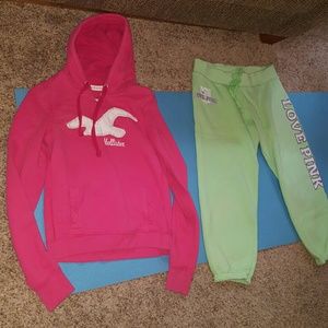 Hollister sweatshirt VS pink pants