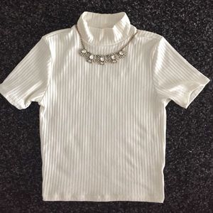 Crop turtle neck top