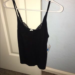 Black tank with lace