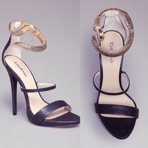 NEW** Bebe Snake Ankle Sandals