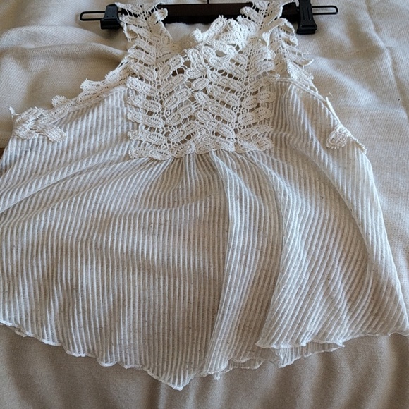 Sheer striped bohemian crop top - Picture 2 of 3