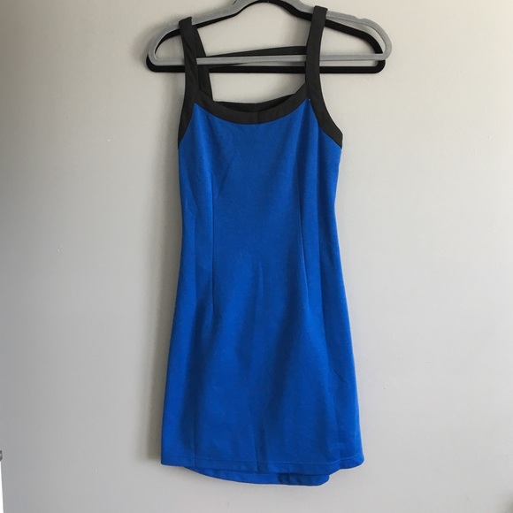 Blue Open Back Bodycon Dress