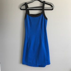 Blue Open Back Bodycon Dress