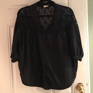 Pins & Needles • Black Canvas Shirt