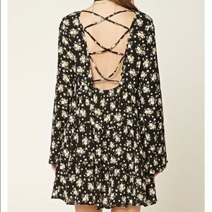Lace Up Swing Dress