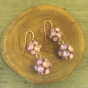 Jennifer Lopez Rose Gold Breast Cancer Earrings