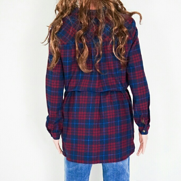 Belted Plaid Top - Picture 4 of 4