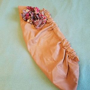 Handmade appliqued clutch