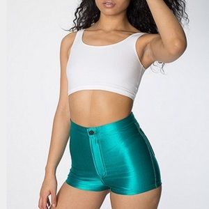 Green American Apparel Disco shorts