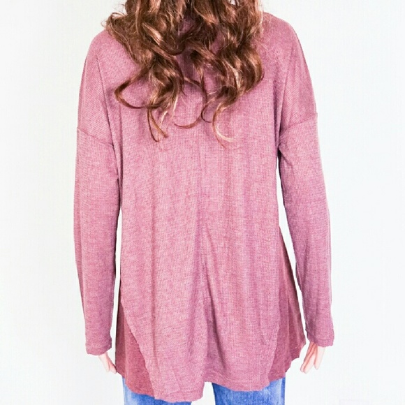 Wine Colored Knit Top - Picture 3 of 6