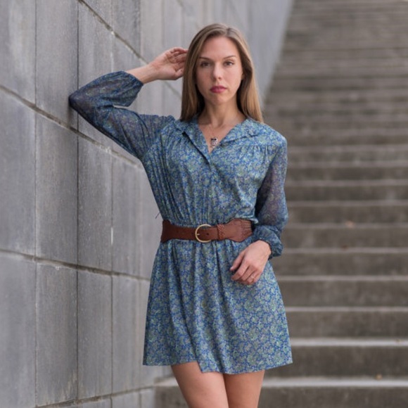 Vintage paisley mini dress (size small/medium)