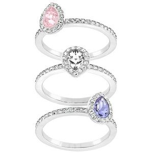 Swarovski Christie Pink & Purple Crystal Ring Set?